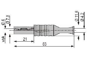 W pełni Izolowany wtyk 4mm, spełniający szereg norm bezpieczeństwa, ELECTRO-PJP 1065 SW (czarny), Nr. 65 