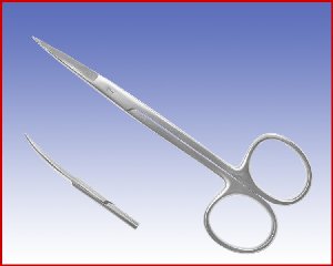 Nożyczki medyczne IRIS małe-wygięte 115mm