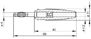 Izolowany wtyk lamelkowy 4mm, Hirschmann LAS 30 SW (czarny), Nr. 12